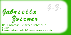 gabriella zwirner business card